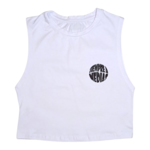 Croptop Blanco (Logo Negro)