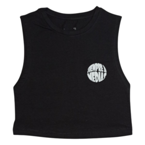 Croptop Negro (Logo Blanco)