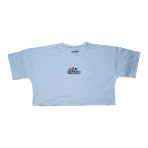 Remera Crop - Celeste