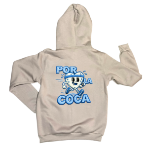 Buzo Beige Por la Coca - Azul